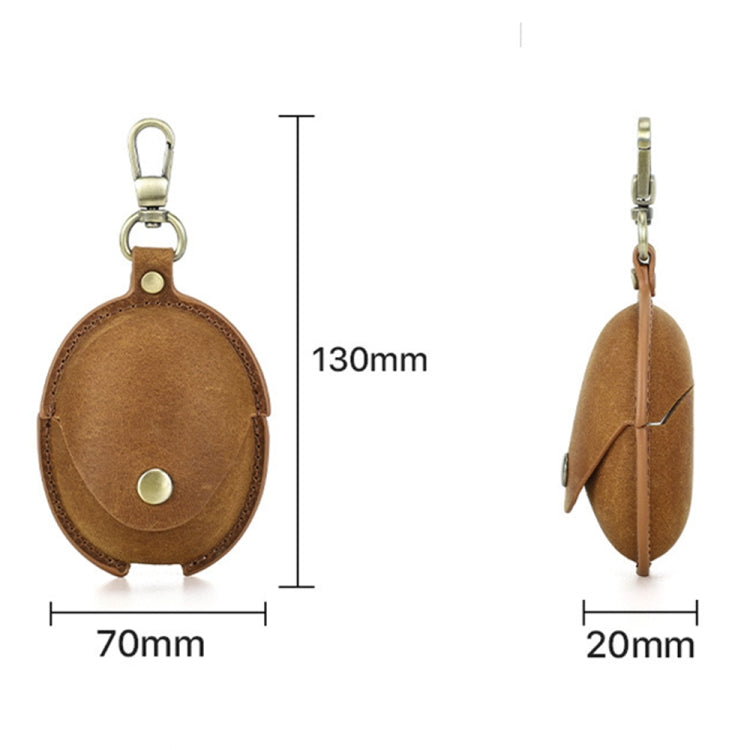 For Huawei FreeBuds 5 CONTACTS FAMILY CF1170 Cowhide Anti-Fall Bluetooth Earphone Protective Case(Brown) - free shipping - PMC TechLife - Order now!