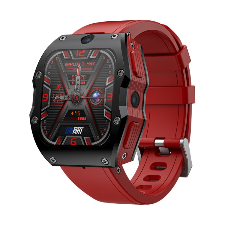 LOKMAT Appllp 3 Max 2.02-Inch Plug Card 4G Call Waterproof Sport Smart Watch With SOS(Claret) - free shipping - PMC TechLife - Order now!
