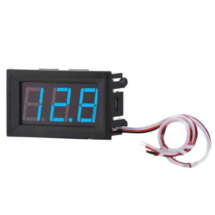 0V-30V 3 Wire DC Voltmeter Terminal 0.56 Inch LED Digital Voltmeter Accessories Reverse Connection Protection, Color: Blue - free shipping - PMC TechLife - Order now!
