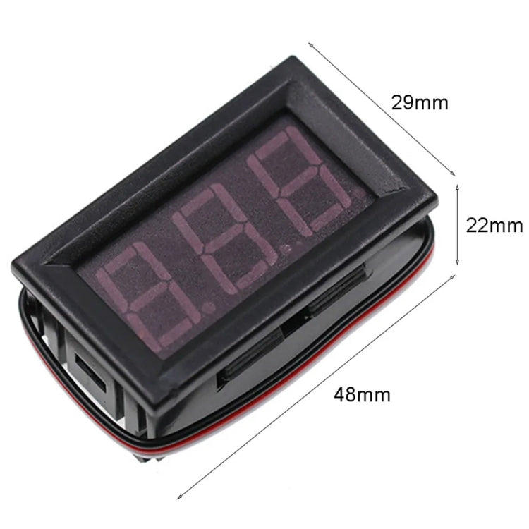 0V-30V 3 Wire DC Voltmeter Terminal 0.56 Inch LED Digital Voltmeter Accessories Reverse Connection Protection, Color: Blue - free shipping - PMC TechLife - Order now!