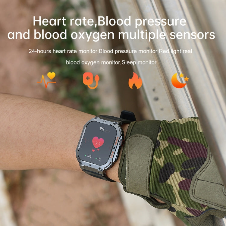 K57 Pro 1.96 Inch Bluetooth Call Music Weather Display Waterproof Smart Watch, Color: Black - free shipping - PMC TechLife - Order now!