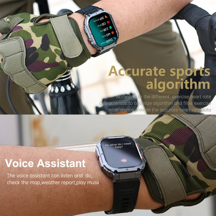 K57 Pro 1.96 Inch Bluetooth Call Music Weather Display Waterproof Smart Watch, Color: Black - free shipping - PMC TechLife - Order now!