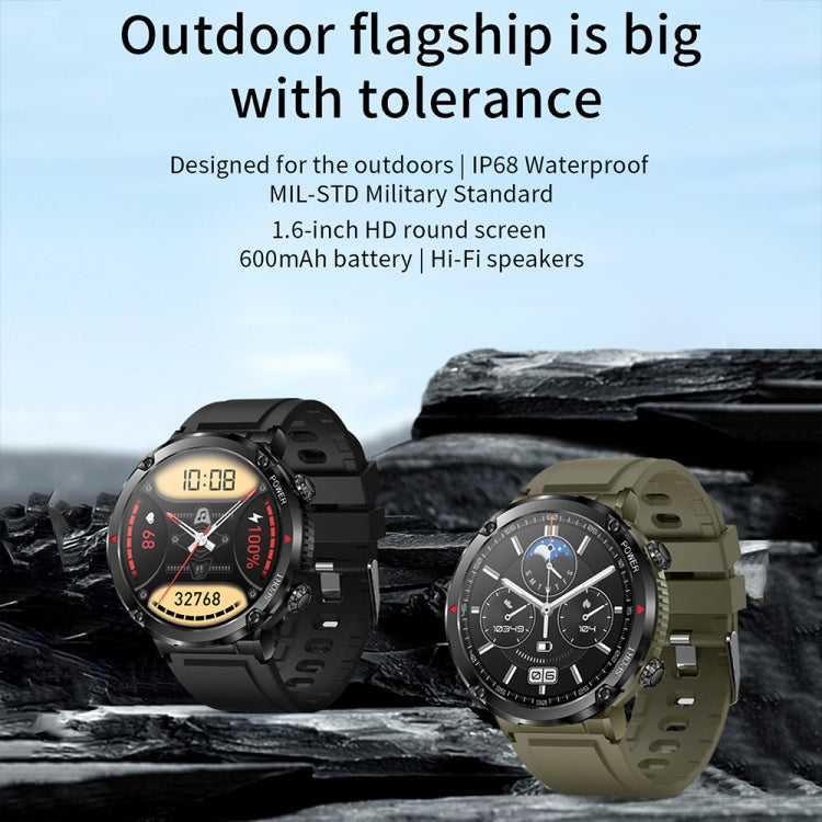 T30 1.6-inch Outdoor Sports Waterproof Smart Music Bluetooth Call Watch, Color: Dark Green - free shipping - PMC TechLife - Order now!