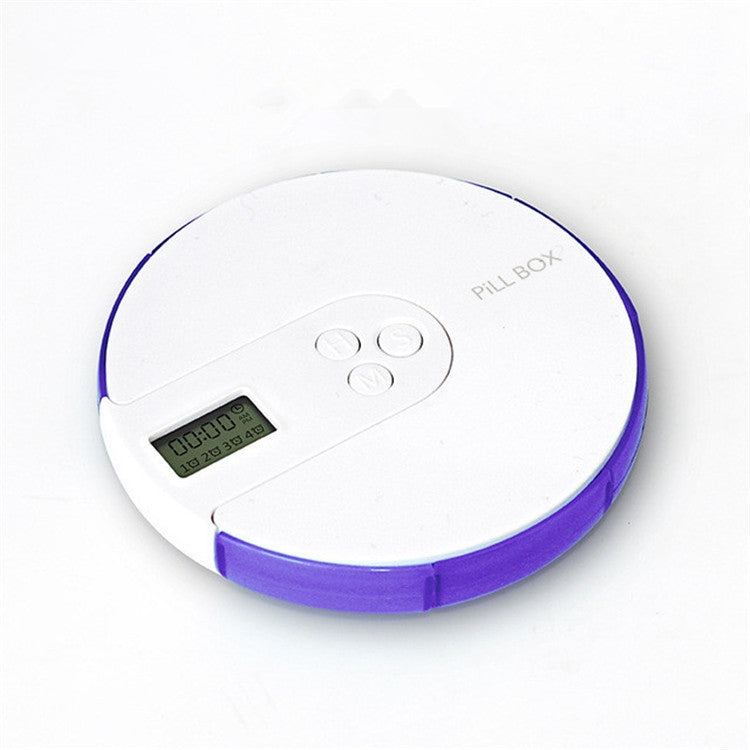 One Week Portable Timing Smart Pill Boxes Elder Reminding Electronic Medicine Box(Purple) - Pill Boxes by PMC TechLife | Online Shopping South Africa | PMC TechLife | Buy Now Pay Later Mobicred