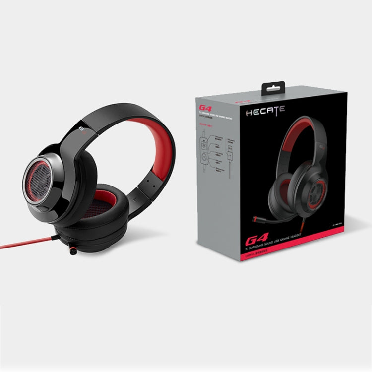 Edifier HECATE G4 Gaming Headeadphone Desktop Computer Listening Discrimination 7.1-channel Headset, Cable Length: 2.5m(Black Red) - free shipping - PMC TechLife - Order now!