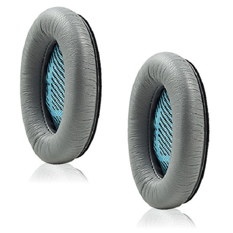 2 PCS For BOSE QC15 / QC25 / QC35 Lambskin Leather Earphone Cover Earmuffs(Gray) - Earmuff & Pad by PMC TechLife | Online Shopping South Africa | PMC TechLife