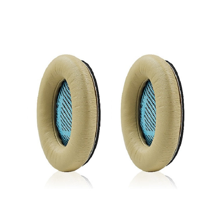 2 PCS For BOSE QC15 / QC25 / QC35 Lambskin Leather Earphone Cover Earmuffs(Apricot) - Earmuff & Pad by PMC TechLife | Online Shopping South Africa | PMC TechLife