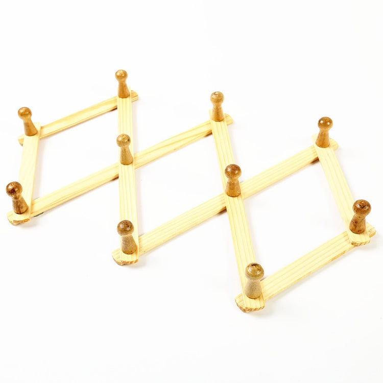 Solid Wooden Retractable Wall Hanging Folding Coat Rack Drying Rack - free shipping - PMC TechLife - Order now!