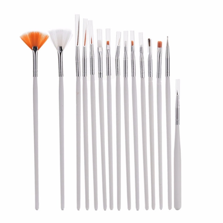 15 PCS/Set Nail Art Tools Brushes for Manicure Rhinestones Nails Decorations Nail Nrush Kit Painting Fingernail Tool Pen Kit - Nail Clipper by PMC TechLife | Online Shopping South Africa | PMC TechLife