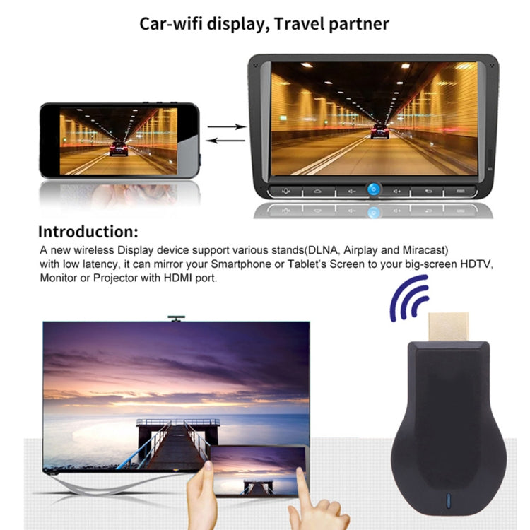 AnyCast M4 Plus Wireless WiFi Display Dongle Receiver Airplay Miracast DLNA 1080P HDMI TV Stick for iPhone, Samsung, and other Android Smartphones - Wireless Display Dongle by PMC TechLife | Online Shopping South Africa | PMC TechLife