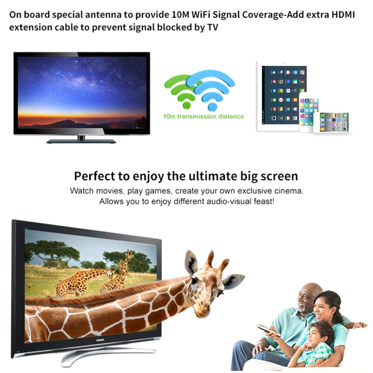 AnyCast M9 Plus Wireless WiFi Display Dongle Receiver Airplay Miracast DLNA 1080P HDMI TV Stick for iPhone, Samsung, and other Android Smartphones - Wireless Display Dongle by PMC TechLife | Online Shopping South Africa | PMC TechLife | Buy Now Pay Later Mobicred