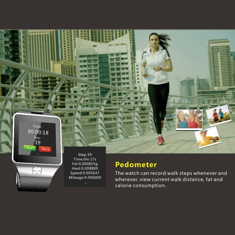 DZ09 1.56 inch Screen Bluetooth 3.0 Android 4.1 OS Above Smart Watch Phone with Bluetooth Call & Call Reminder & Sleep Monitor & Pedometer & Sedentary Reminder & Calendar & SMS & Audio and Video Player & Anti-loss Function(Gold) - Smart Watches by PMC TechLife | Online Shopping South Africa | PMC TechLife | Buy Now Pay Later Mobicred