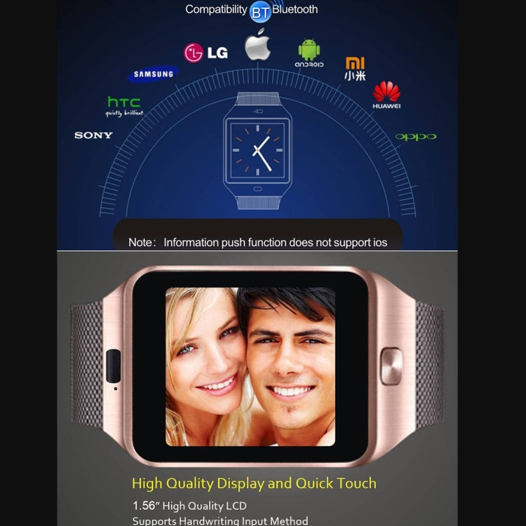 DZ09 1.56 inch Screen Bluetooth 3.0 Android 4.1 OS Above Smart Watch Phone with Bluetooth Call & Call Reminder & Sleep Monitor & Pedometer & Sedentary Reminder & Calendar & SMS & Audio and Video Player & Anti-loss Function(White) - Smart Watches by PMC TechLife | Online Shopping South Africa | PMC TechLife | Buy Now Pay Later Mobicred