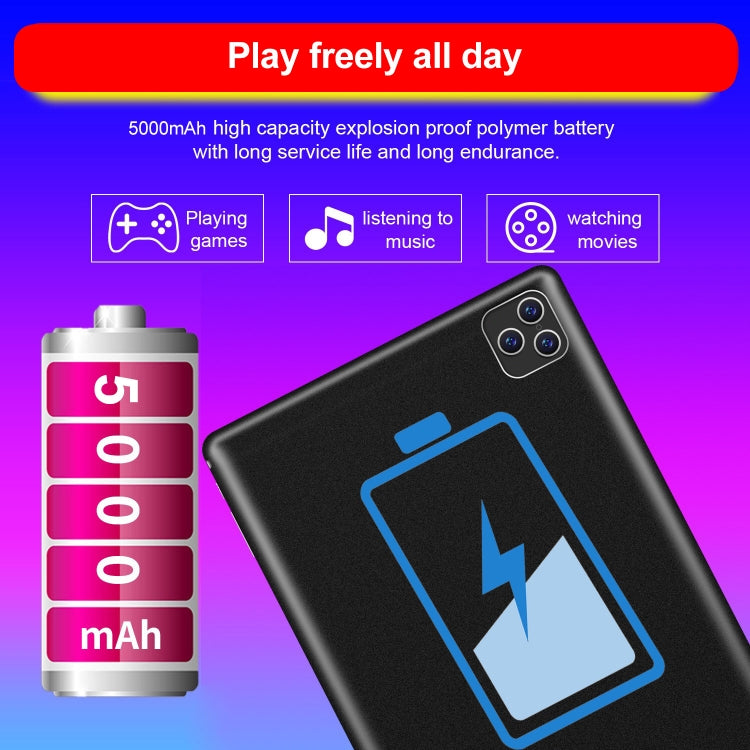 BDF P8 3G Phone Call Tablet PC, 8 inch, 2GB+32GB, Android 9.0, MTK8321 Octa Core Cortex-A7, Support Dual SIM & Bluetooth & WiFi & GPS, EU Plug(Grey) - free shipping - PMC TechLife - Order now!