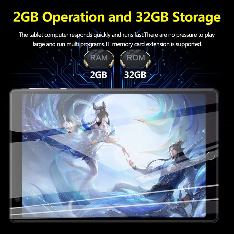 BDF P8 3G Phone Call Tablet PC, 8 inch, 2GB+32GB, Android 9.0, MTK8321 Octa Core Cortex-A7, Support Dual SIM & Bluetooth & WiFi & GPS, EU Plug(Black) - free shipping - PMC TechLife - Order now!