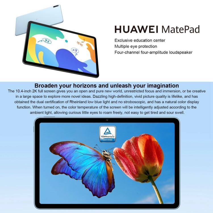 Huawei MatePad 10.4 BAH4-W19 WiFi, 10.4 inch, 6GB+64GB, HarmonyOS 2 Qualcomm Snapdragon 778G 4G Octa Core up to 2.42GHz, Support Dual WiFi, OTG, Not Support Google Play (Grey) - free shipping - PMC TechLife - Order now!