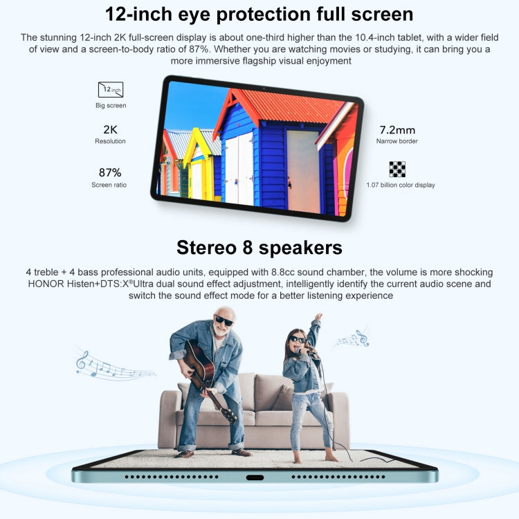 Honor Pad 8 HEY-W09 WiFi, 12 inch, 6GB+128GB, Magic UI 6.1 (Android S) Qualcomm Snapdragon 680 Octa Core, 8 Speakers, Not Support Google(Gold) - free shipping - PMC TechLife - Order now!