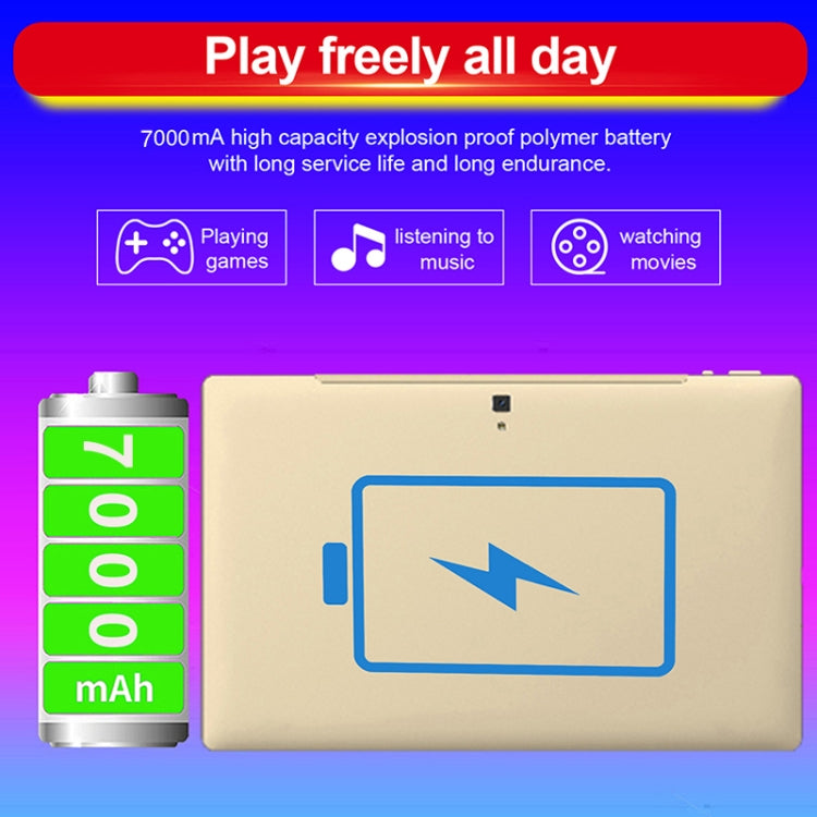 M101 4G LTE Tablet PC, 14.1 inch, 4GB+128GB, Android 8.1 MTK6797 Deca Core 2.1GHz, Dual SIM, Support GPS, OTG, WiFi, BT(Gold) - Others by PMC TechLife | Online Shopping South Africa | PMC TechLife