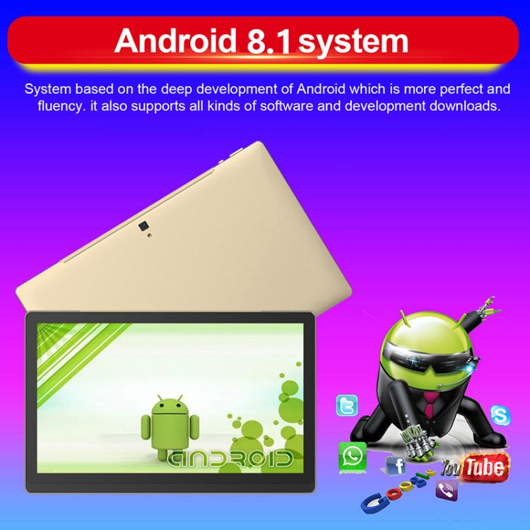 M101 4G LTE Tablet PC, 14.1 inch, 4GB+128GB, Android 8.1 MTK6797 Deca Core 2.1GHz, Dual SIM, Support GPS, OTG, WiFi, BT(Blue) - Others by PMC TechLife | Online Shopping South Africa | PMC TechLife
