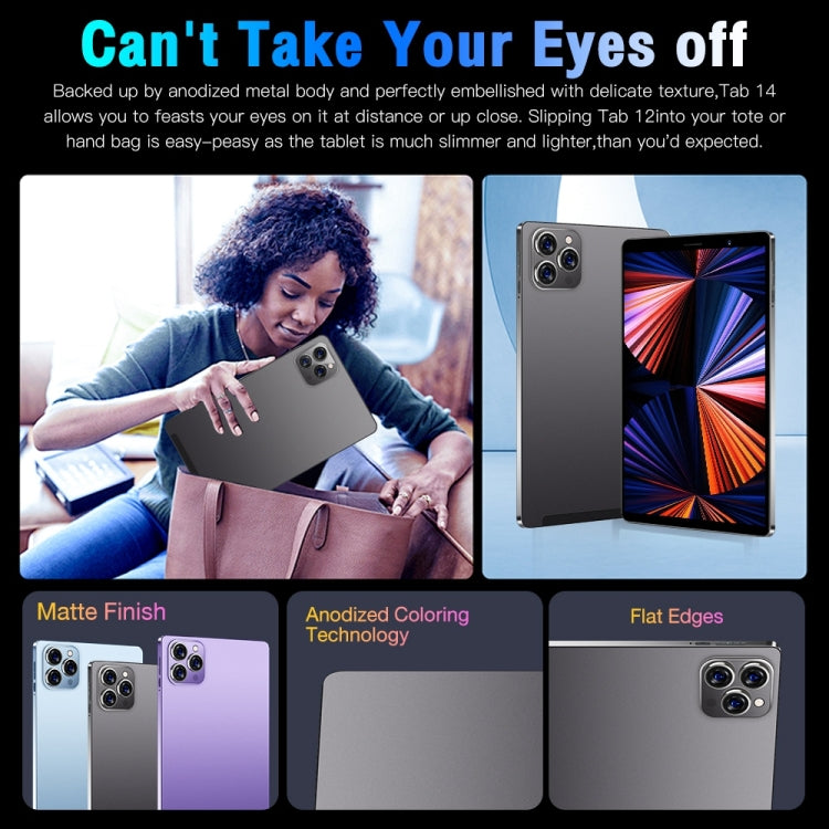 Tab14 / P14 Phone Call Tablet, 1GB+16GB, 8.0 inch Screen, Face Identification, Android 5.0 MTK6582 Quad Core, Network: 3G, GPS, OTG(Purple) - 7.0-8.0 inch by PMC TechLife | Online Shopping South Africa | PMC TechLife