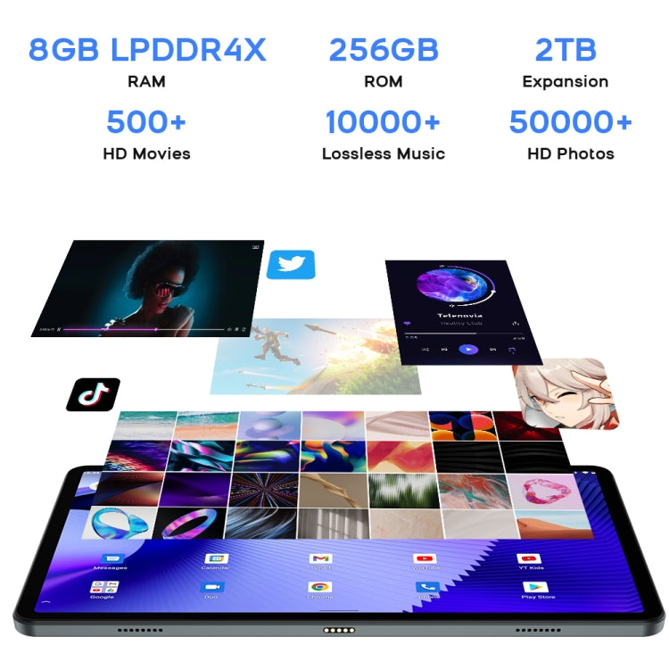 HEADWOLF Hpad2 4G LTE, 10.95 inch, 8GB+256GB, Android 11 Unisoc T618 Octa Core up to 2.0GHz, Support Dual SIM & WiFi & Bluetooth, Global Version with Google Play, US Plug(Space Grey) - free shipping - PMC TechLife - Order now!