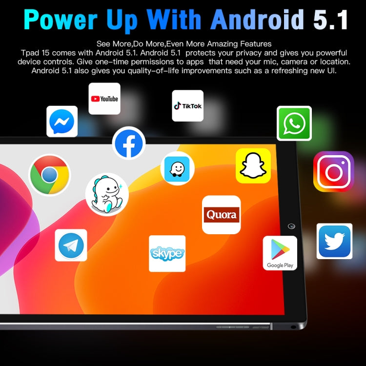 P15 Tab15 3G Phone Call Tablet PC, 10.1 inch, 1GB+32GB, Android 5.1 MT6592 Quad Core, Support Dual SIM, WiFi, BT, GPS(Gold) - 10.1 inch by PMC TechLife | Online Shopping South Africa | PMC TechLife