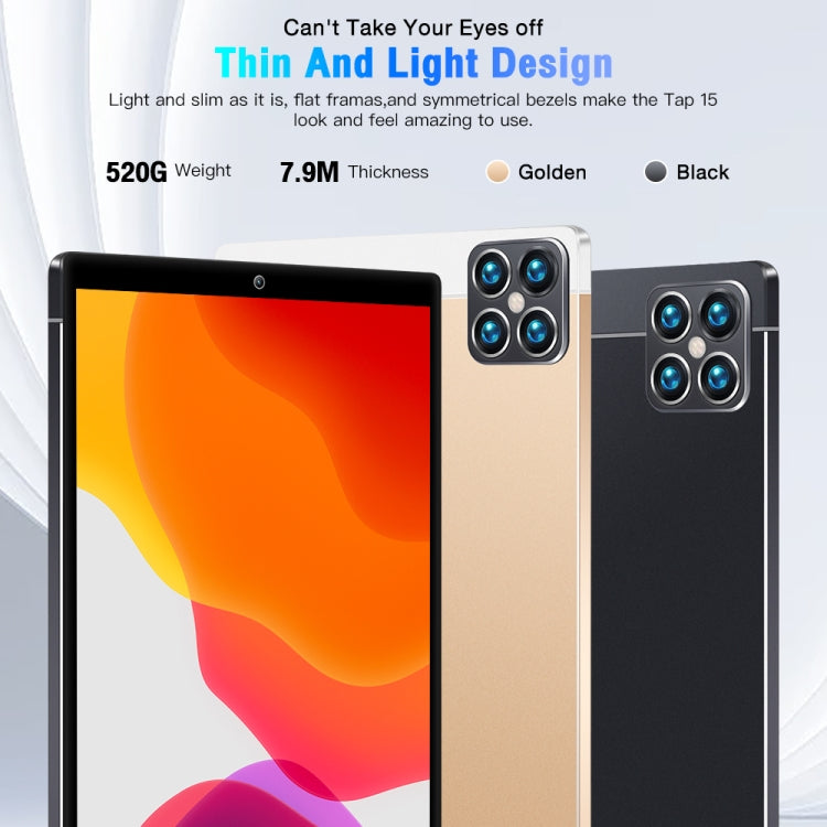 P15 Tab15 3G Phone Call Tablet PC, 10.1 inch, 1GB+32GB, Android 5.1 MT6592 Quad Core, Support Dual SIM, WiFi, BT, GPS(Gold) - 10.1 inch by PMC TechLife | Online Shopping South Africa | PMC TechLife