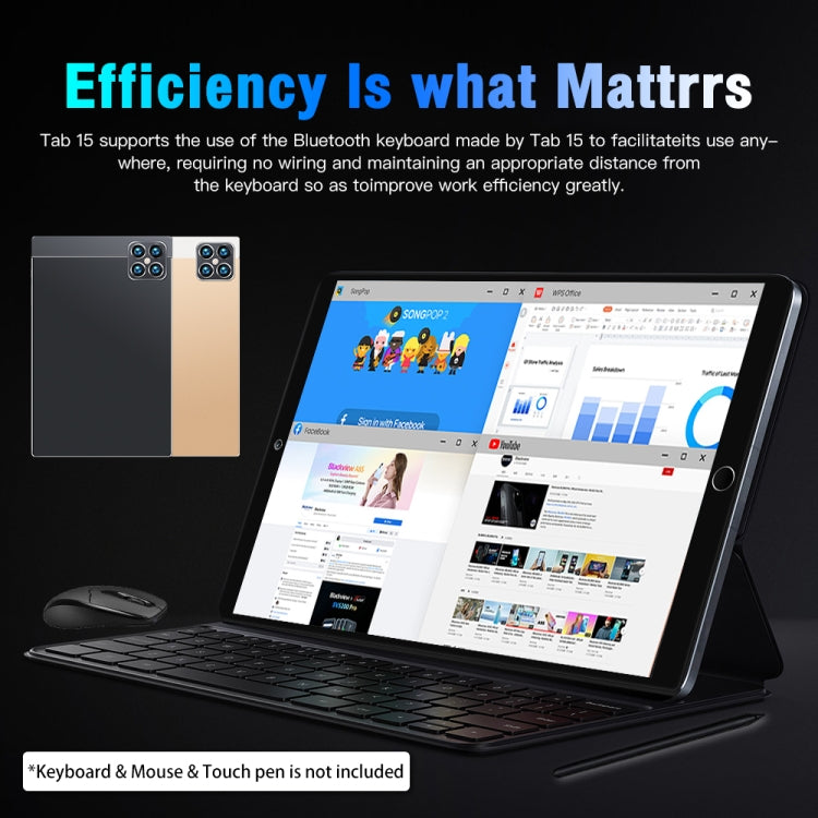 P15 Tab15 3G Phone Call Tablet PC, 10.1 inch, 1GB+32GB, Android 5.1 MT6592 Quad Core, Support Dual SIM, WiFi, BT, GPS(Gold) - 10.1 inch by PMC TechLife | Online Shopping South Africa | PMC TechLife