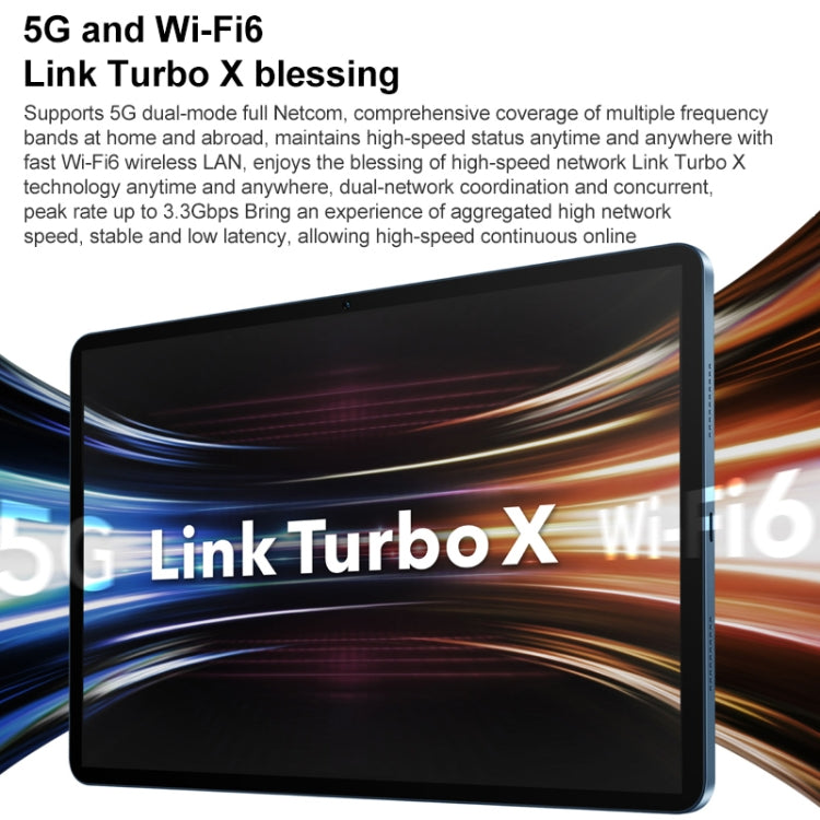 Honor Tablet V7 Pro WiFi BRT-W09, 11 inch, 8GB+128GB, MagicUI 5.0(Android R) MediaTek 1300T Octa Core, Support Dual WiFi / Bluetooth / GPS, Not Support Google Play(Blue) - free shipping - PMC TechLife - Order now!