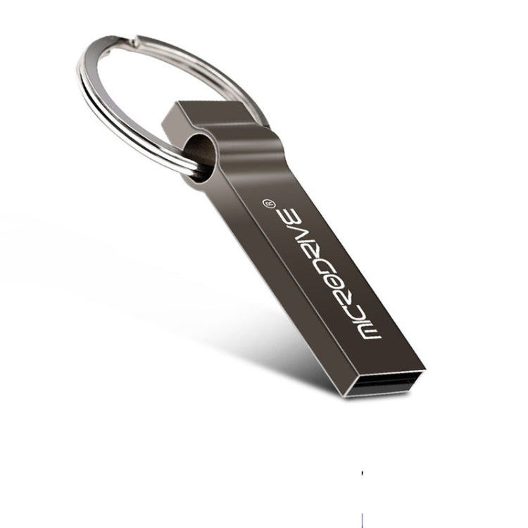 MicroDrive 8GB USB 2.0 Metal Keychain U Disk (Black) - USB Flash Drives by MicroDrive | Online Shopping South Africa | PMC TechLife
