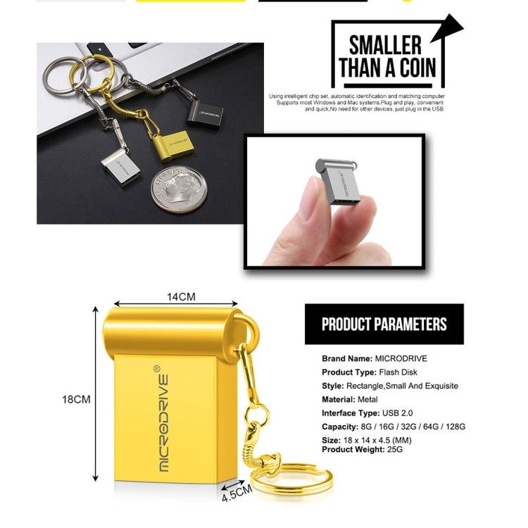 MicroDrive 64GB USB 2.0 Metal Mini USB Flash Drives U Disk (Black) - free shipping - PMC TechLife - Order now!