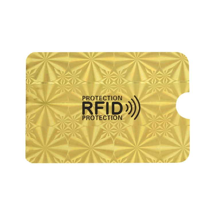100pcs Aluminum Foil RFID Blocking Credit Card ID Bank Card Case Card Holder Cover, Size: 9 x 6.3cm(Golden Snowflake) - Antimagnetic RFID Package by PMC TechLife | Online Shopping South Africa | PMC TechLife | Buy Now Pay Later Mobicred