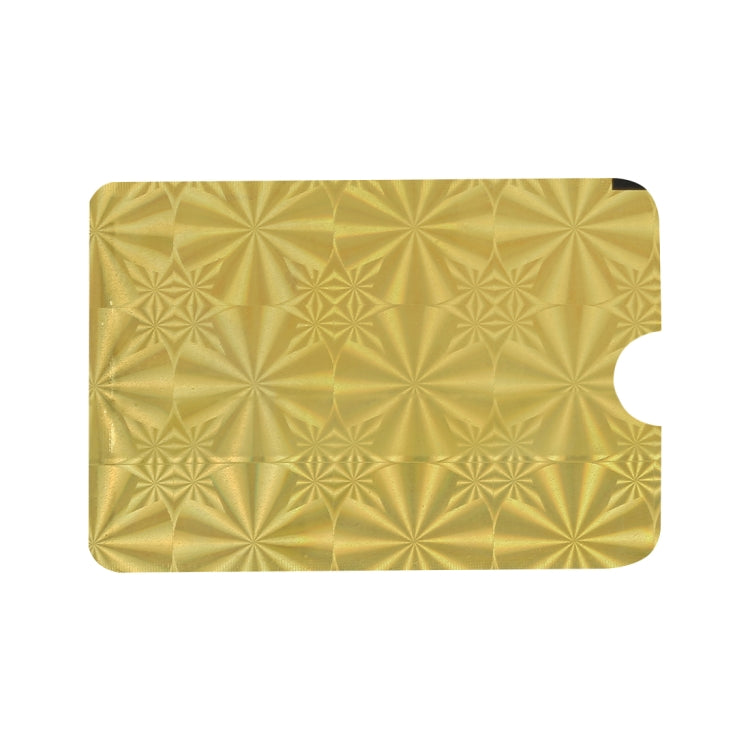 100pcs Aluminum Foil RFID Blocking Credit Card ID Bank Card Case Card Holder Cover, Size: 9 x 6.3cm(Golden Snowflake) - Antimagnetic RFID Package by PMC TechLife | Online Shopping South Africa | PMC TechLife | Buy Now Pay Later Mobicred