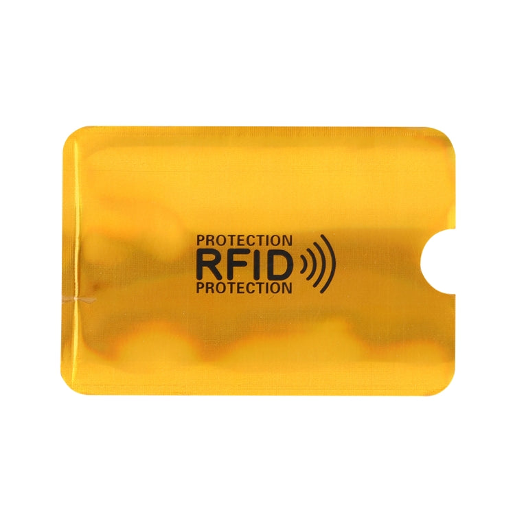 100pcs Aluminum Foil RFID Blocking Credit Card ID Bank Card Case Card Holder Cover, Size: 9 x 6.3cm (Gold) - Antimagnetic RFID Package by PMC TechLife | Online Shopping South Africa | PMC TechLife | Buy Now Pay Later Mobicred