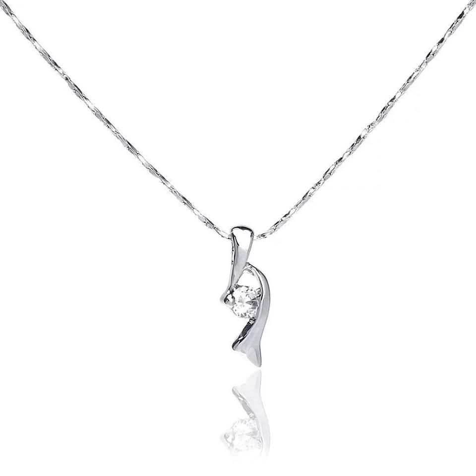 Crystal Necklace In White Gold - Necklaces by PMC TechLife SA | Online Shopping South Africa | PMC TechLife | Buy Now Pay Later Mobicred